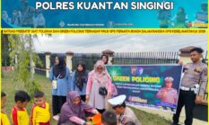 Tanamkan Kesadaran Sejak Dini, Satlantas Polres Kuansing Edukasi Anak PAUD di Taman Lalu Lintas