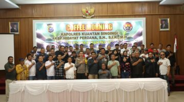 Coffee Morning Kapolres Kuansing Bersama Rekan Media, Perkuat Sinergi Jaga Kamtibmas