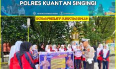 Dekat dengan Masyarakat, Polres Kuansing Ajak Pelajar hingga Petugas Lapas Utamakan Keselamatan Berlalu Lintas