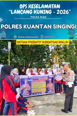 Dekat dengan Masyarakat, Polres Kuansing Ajak Pelajar hingga Petugas Lapas Utamakan Keselamatan Berlalu Lintas