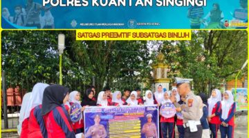 Dekat dengan Masyarakat, Polres Kuansing Ajak Pelajar hingga Petugas Lapas Utamakan Keselamatan Berlalu Lintas