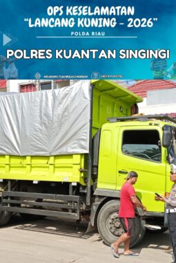 Tekan Pelanggaran dan Laka Lantas, Polres Kuansing Gelar Ramp Check Kendaraan dalam Ops Keselamatan LK 2026