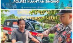 Humanis dan Edukatif, Satgas Preemtif Polres Kuansing Ajak Masyarakat Tertib Berlalu Lintas Lewat Ops Keselamatan LK 2026