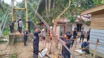 Bangun Harapan Warga Pucuk Rantau, Jembatan Merah Putih Presisi Masuk Tahap Pembaruan Struktur di Hari Ke-4