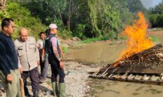 Kapolsek Benai Pimpin Penertiban PETI Stingkai di Desa Talontam, Situasi Kondusif