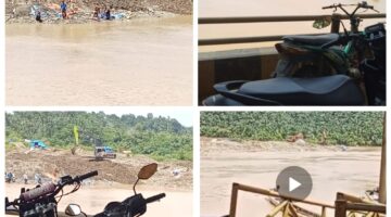 Diduga Marak, Puluhan hingga Ratusan Excavator PETI Beroperasi di Sangir Batanghari Dekat Bendungan