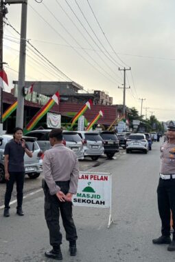 Polres Kuansing Amankan Pelaksanaan Sholat Idul Fitri Muhammadiyah 1447 H di Berbagai Wilayah