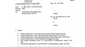 “SP2HP Terbit, Laporan Pencemaran Nama Baik di Siak Resmi Diproses”