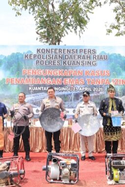 Zero PETI Digeber: Polda Riau Bongkar 29 Kasus, Ribuan Rakit Tambang Ilegal Dimusnahkan