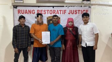 Polsek Kuantan Mudik Fasilitasi Restorative Justice (RJ) Kasus Pencurian Buah Kelapa Sawit