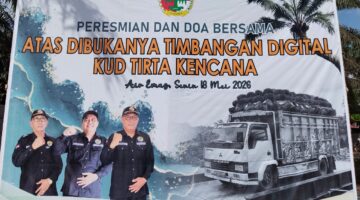 Camat Singingi Saparman, ST M.Eng Resmikan Timbangan Digital KUD Tirta Kencana Desa Air Mas