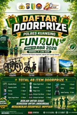 Polres Kuansing Fun Run Road to RBR 2026, Hadiah Sepeda Listrik hingga Puluhan Doorprize Menarik Siap Dibagikan