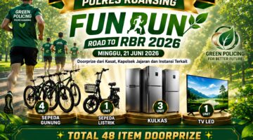 Polres Kuansing Fun Run Road to RBR 2026, Hadiah Sepeda Listrik hingga Puluhan Doorprize Menarik Siap Dibagikan