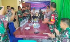 TNI Beri Kejutan Hari Bhayangkara ke-80, Danramil 07 Kuantan Hilir Sambangi Tiga Polsek