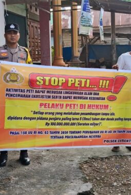 Polsek Jajaran Polres Kuansing Gencarkan Sosialisasi Larangan PETI, Lindungi Lingkungan dan Tegakkan Hukum