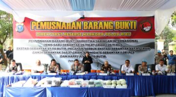 Polda Riau Musnahkan Narkoba Rp69,7 Miliar, Gagalkan Jaringan Internasional dan Selamatkan Hampir Sejuta Jiwa
