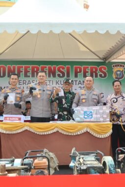 525 Rakit PETI Dimusnahkan, 17 Tersangka Diciduk Polda Riau di Kuansing