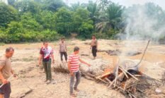 Laporan Warga Melalui Layanan Kepolisian 110, Polsek Kuantan Tengah Tertibkan Rakit PETI