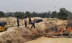 Polsek Singingi Tertibkan Dua Rakit PETI di Muara Lembu