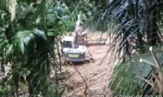 Alat berat dan box penyaring emas beroperasi di belakang kampung Silagawen Menek Pasaman Barat, warga resah desak Kapolda Sumbar turun langsung